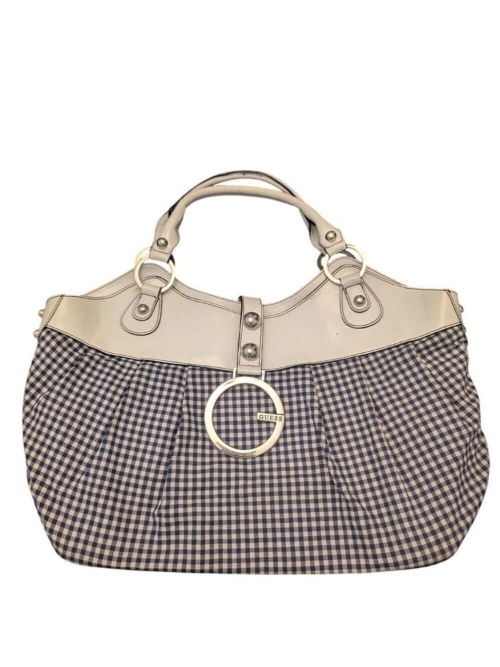 GUESS Gingham Tote Hand Bag Y2K